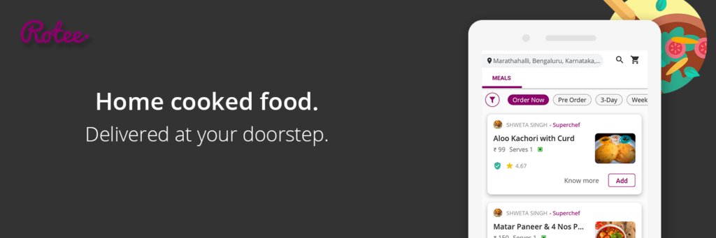 Rotee: A home cooked food ordering and delivery platform