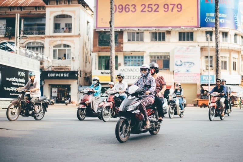 The fleet of bikes/scooters